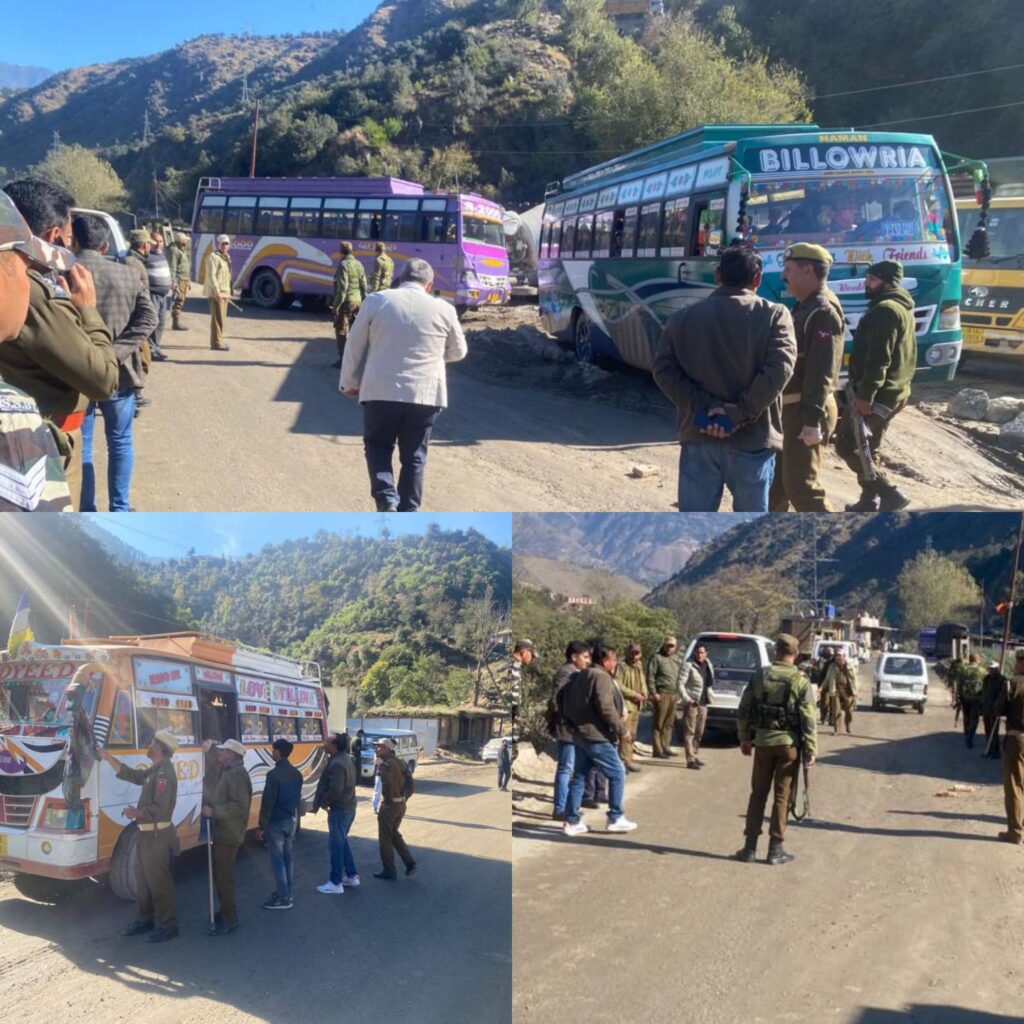 DM & SSP Doda conducts surprise checking of vehicles on NH244