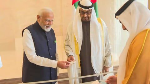 PM Modi meets UAE President in Abu Dhabi, launches UPI RuPay card service