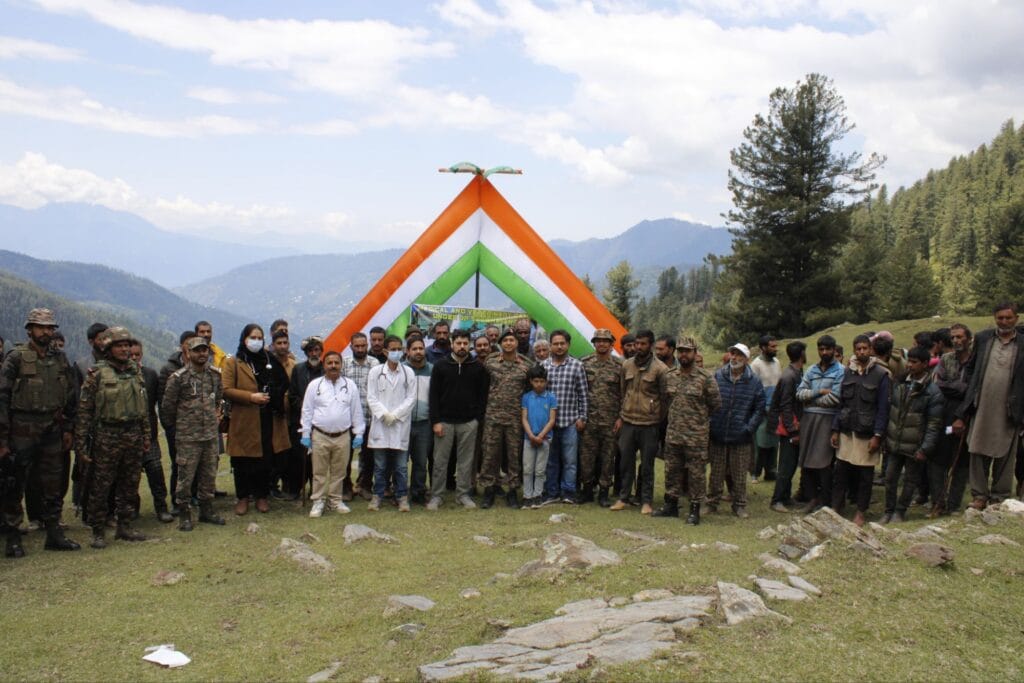 INDIAN ARMY CONDUCTED MEDICAL AND VETERINARY CAMP FOR GUJJAR AND BAKKARWALS AT NAGNI MAIDAN